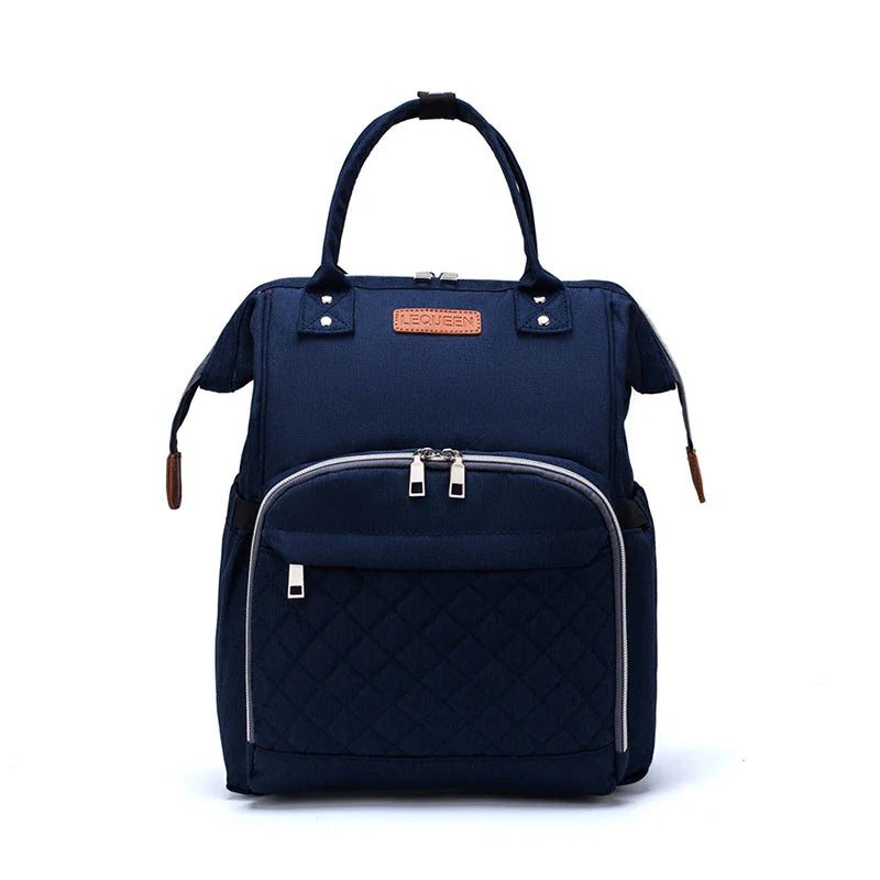 LeQueen Quilted Nappy Backpack in navy