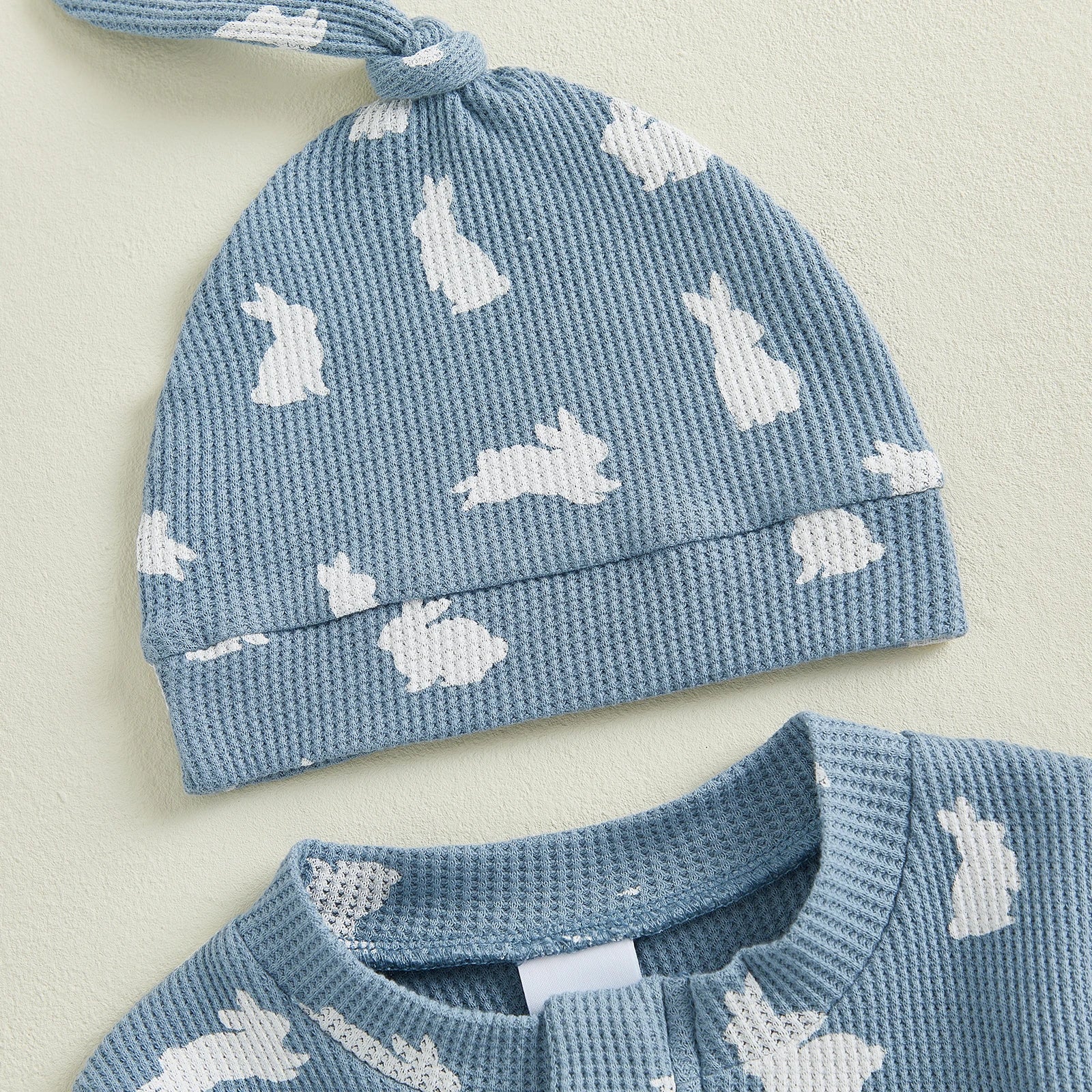 Bunny Zip Waffle Romper