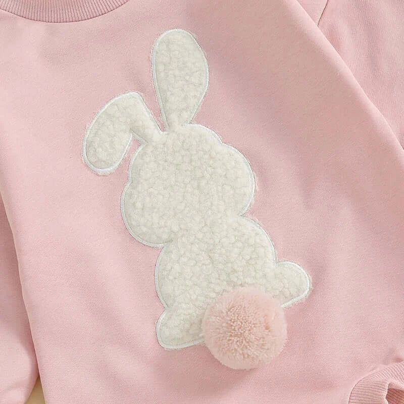Bunny Pom Pom Romper | Baby & Toddler Easter Outfit - Lulu Babe