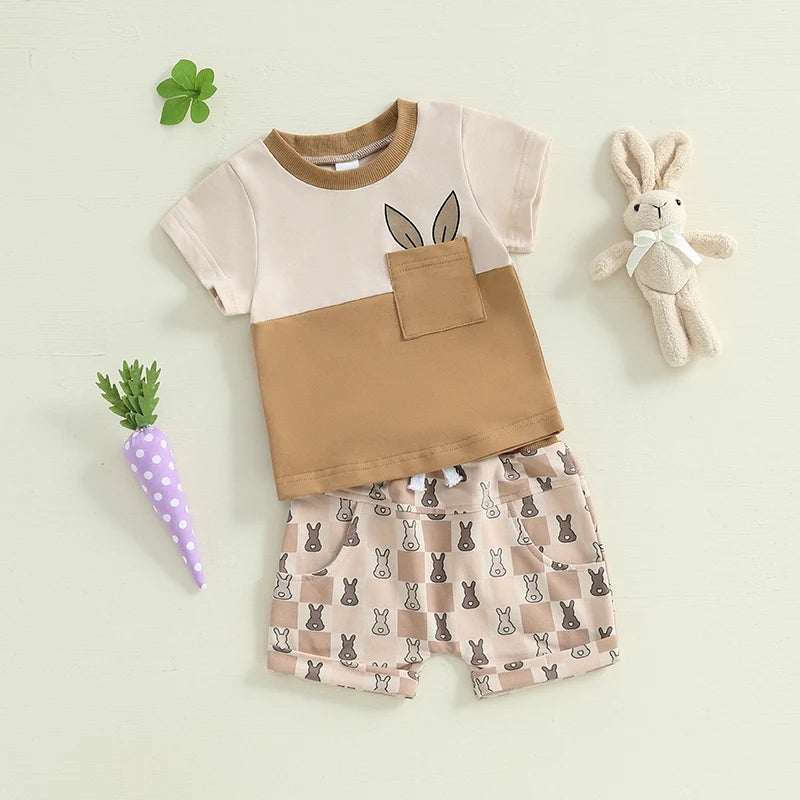 Peeking Bunny Shorts Set