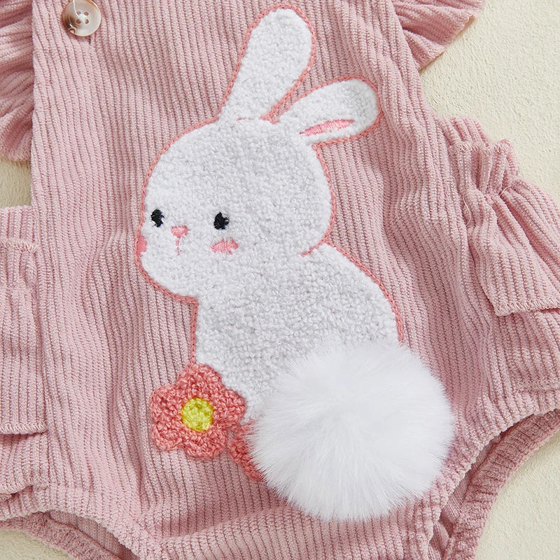 Bunny Tail Ruffle Romper
