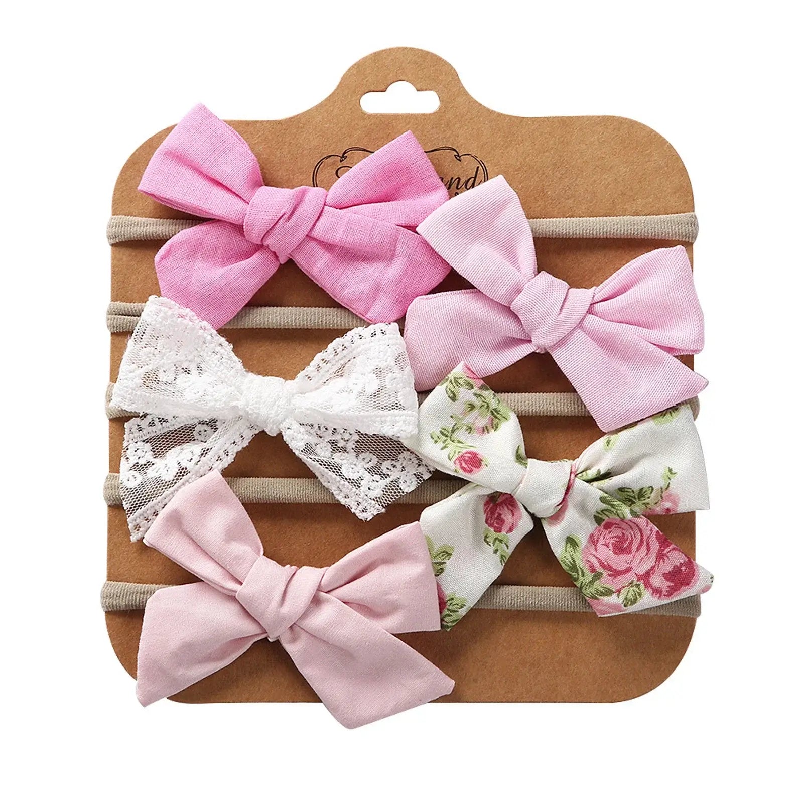 Arabella Baby Headband Set | Pack of 5 Beautiful Headbands - Lulu Babe