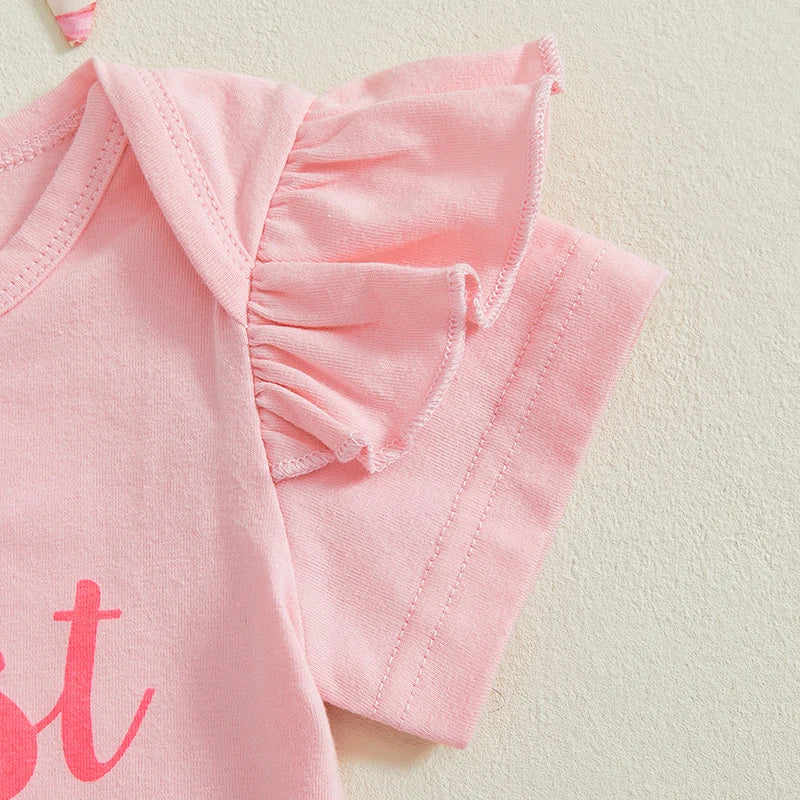 My 1st Easter Pink Ruffle Set