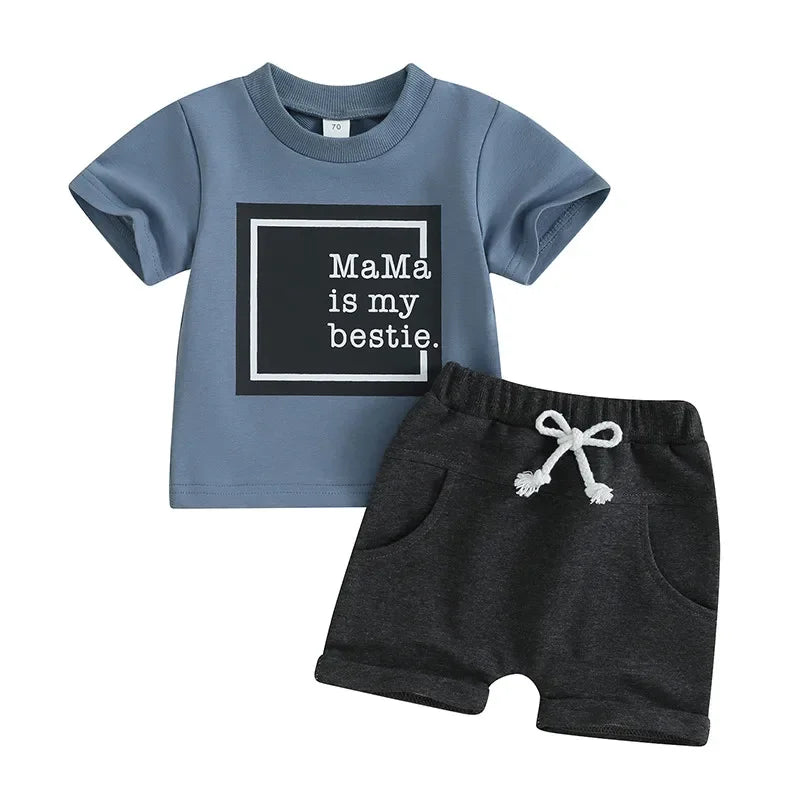 Mama is My Bestie Shorts Set
