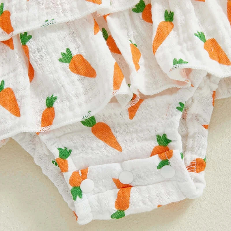 Carrot Ruffle Easter Baby Outfit | Cute Easter Baby Costume - Lulu Babe
