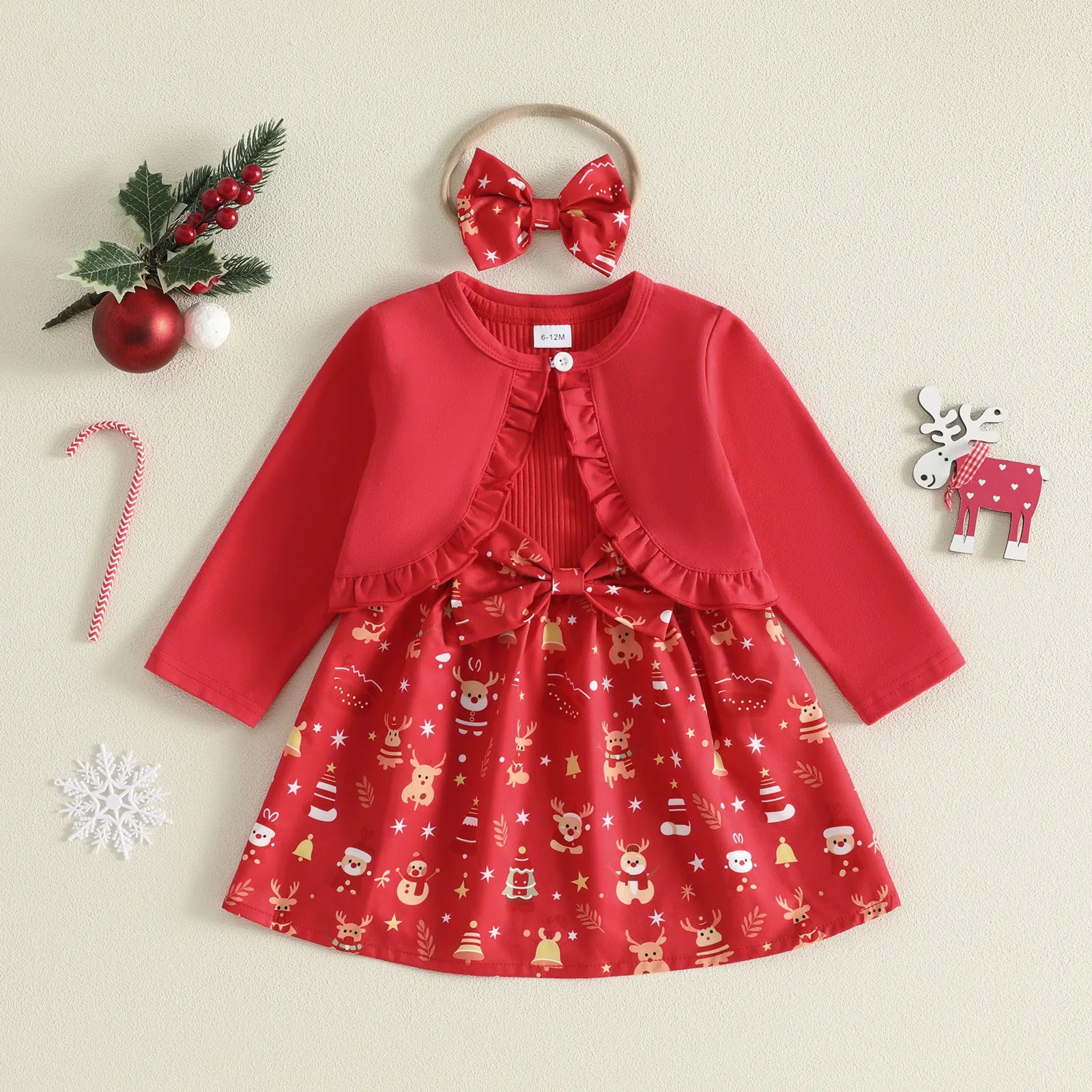 Christmas Dress & Bolero Set