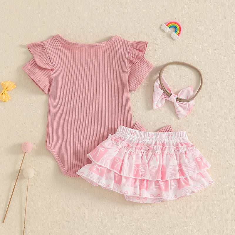 Rosie Ruffle Set | Adorable Pink Baby Girl Outfit - Lulu Babe - Lulu Babe
