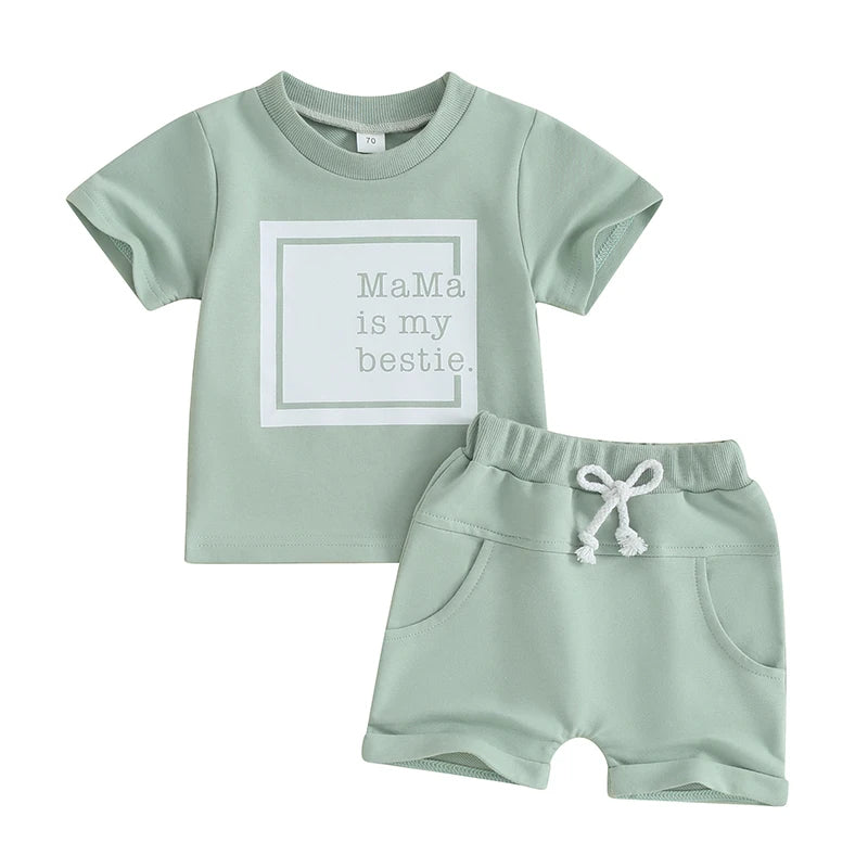 Mama is My Bestie Shorts Set