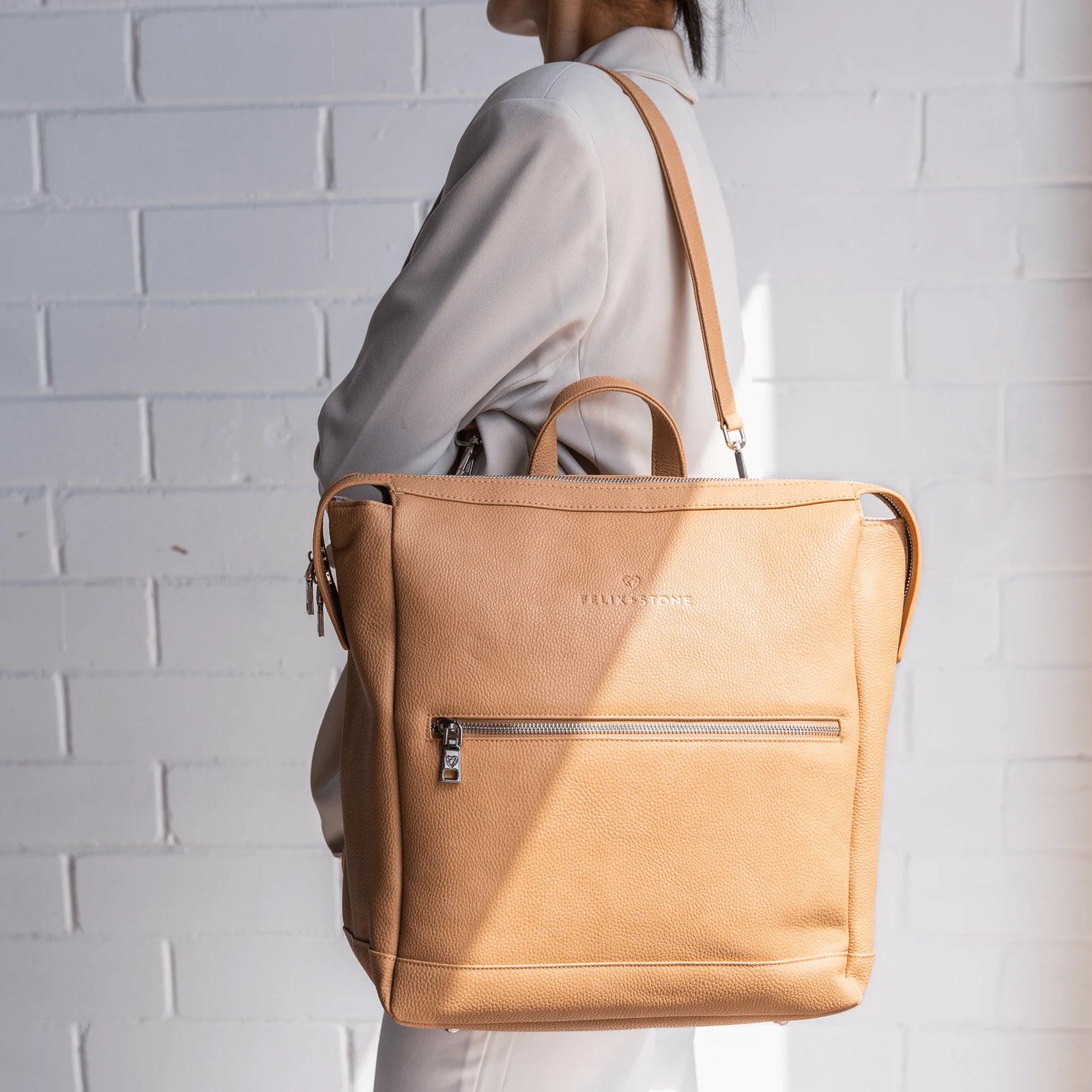 Archie Baby Backpack | Stylish Vegan Leather Nappy Bag - Felix + Stone