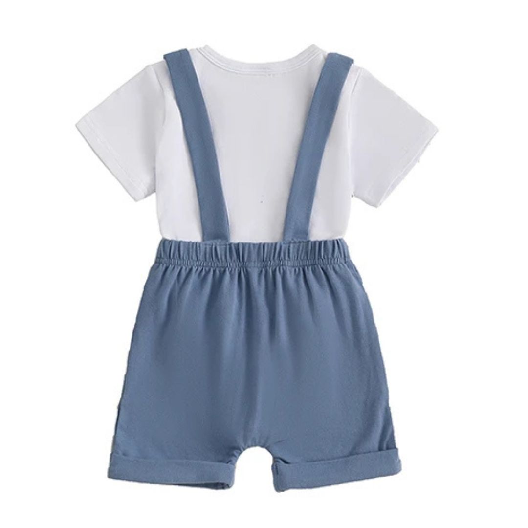 My 1st Birthday Suspender Set – Blue