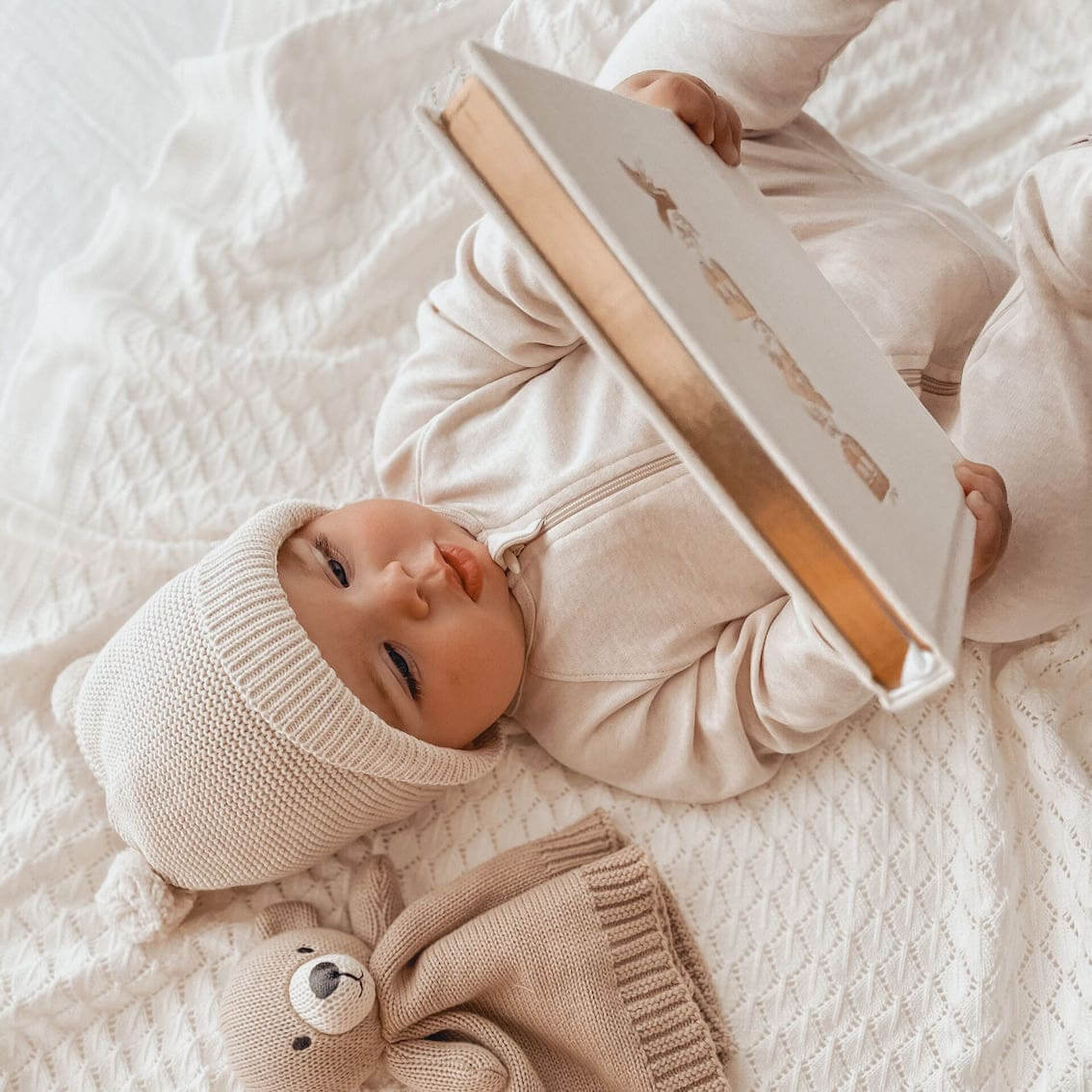 Baby Memory Book Buttermilk | Personalised Baby Keepsake Journal for Milestones