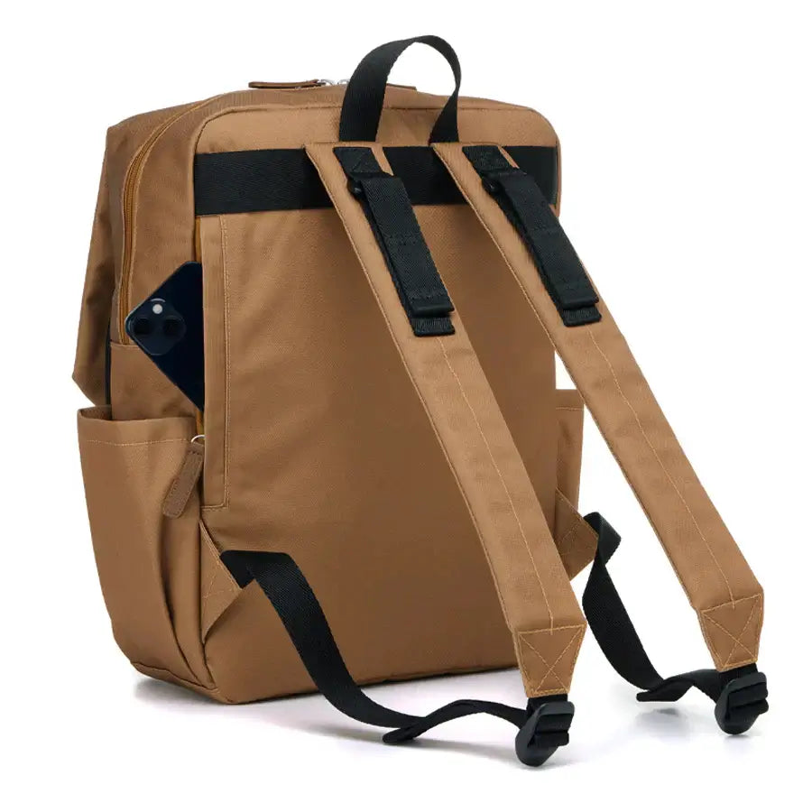 Back view of Babymel George Nappy Backpack in maple