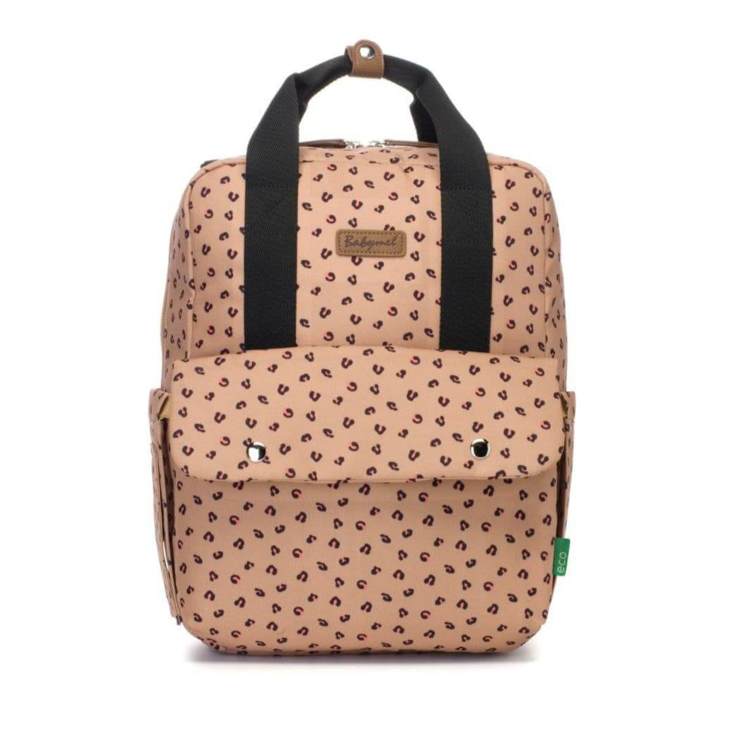 Babymel Georgi Eco Backpack Nappy Bag Caramel Leopard