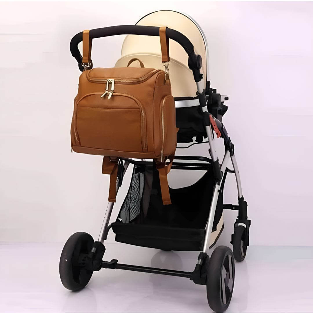 Beaulyn Nappy Bag | Faux Leather Baby Bag - Lulu Babe