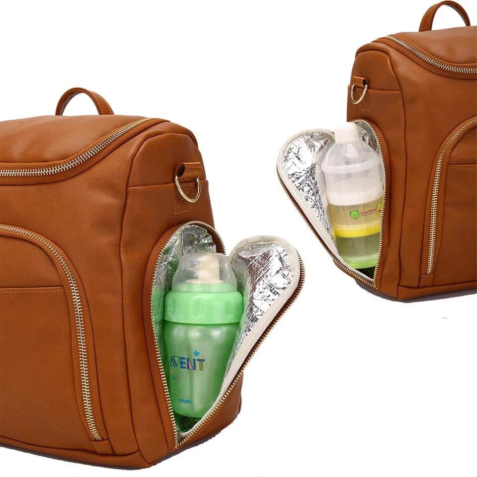Beaulyn Nappy Bag | Faux Leather Baby Bag - Lulu Babe