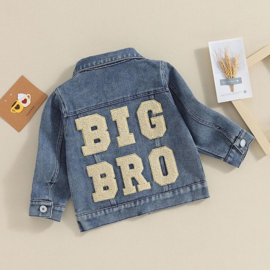Big Bro denim jacket for big brother - flatlay