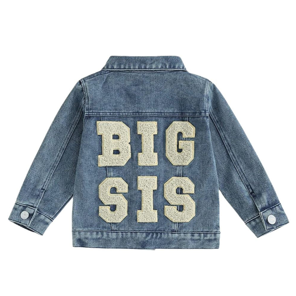 Big Sis denim jacket for big sisters aged 1-5 years
