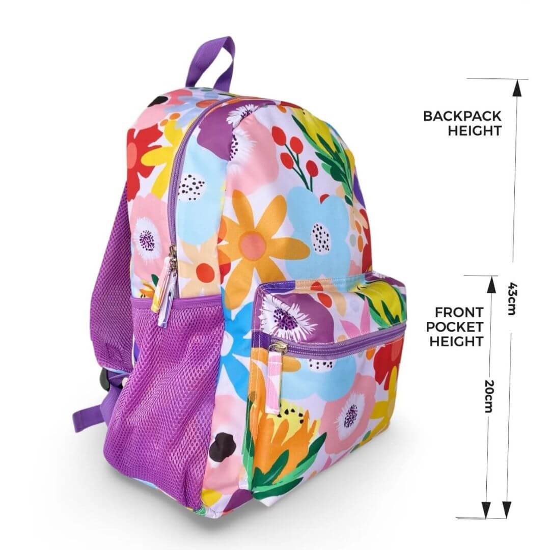 Bloom Large Kids Backpack | Vibrant Floral School Backpack - Morgy and Wills