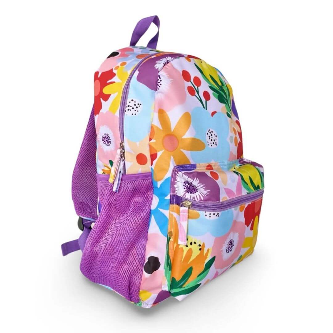 Bloom Large Kids Backpack | Vibrant Floral School Backpack - Morgy and Wills