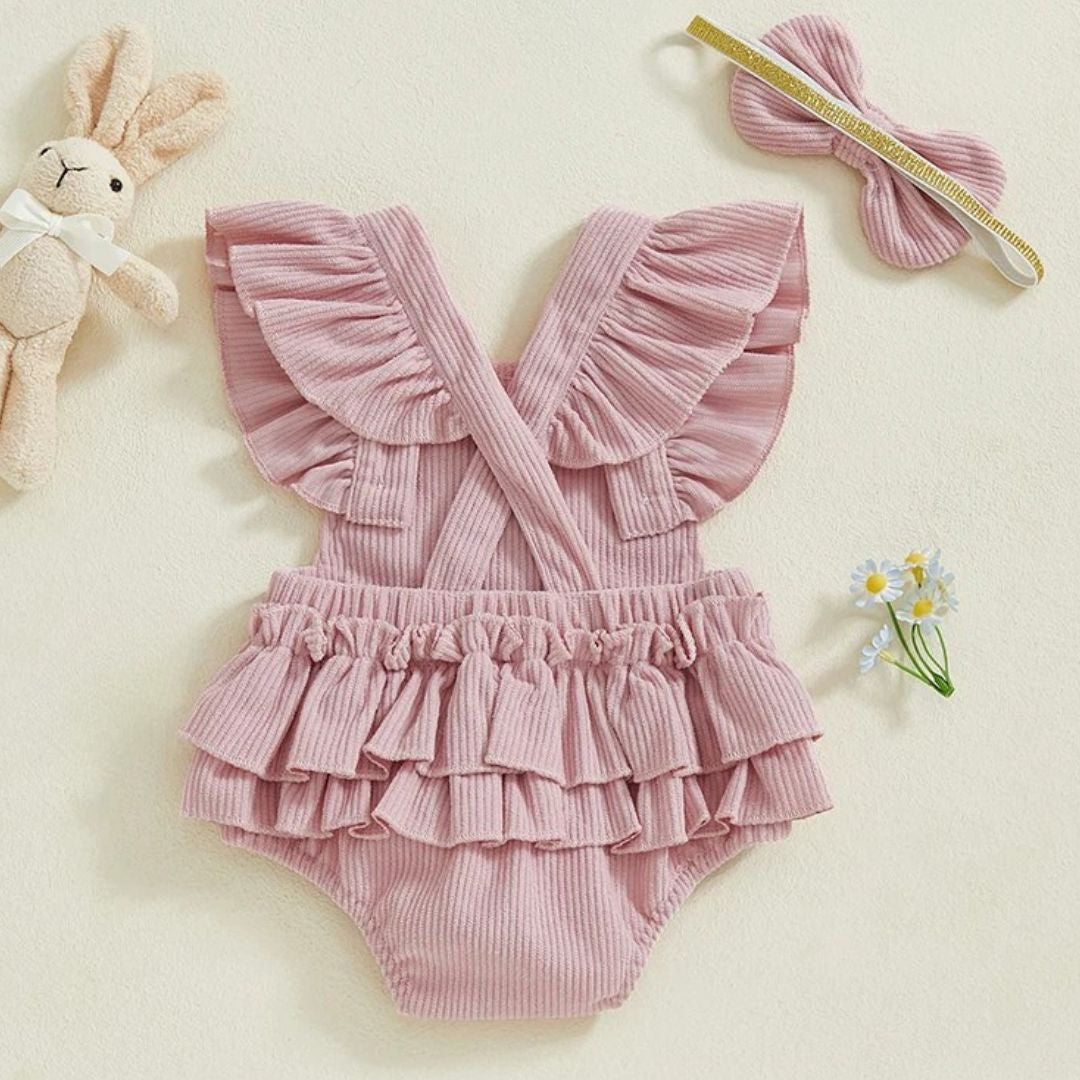 Bunny Tail Ruffle Romper
