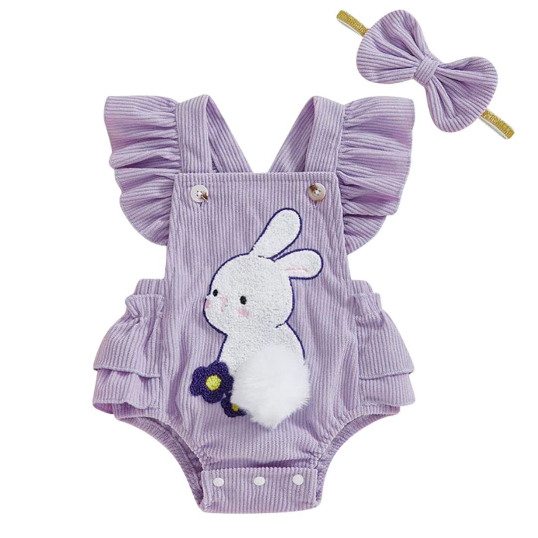 Bunny Tail Ruffle Romper