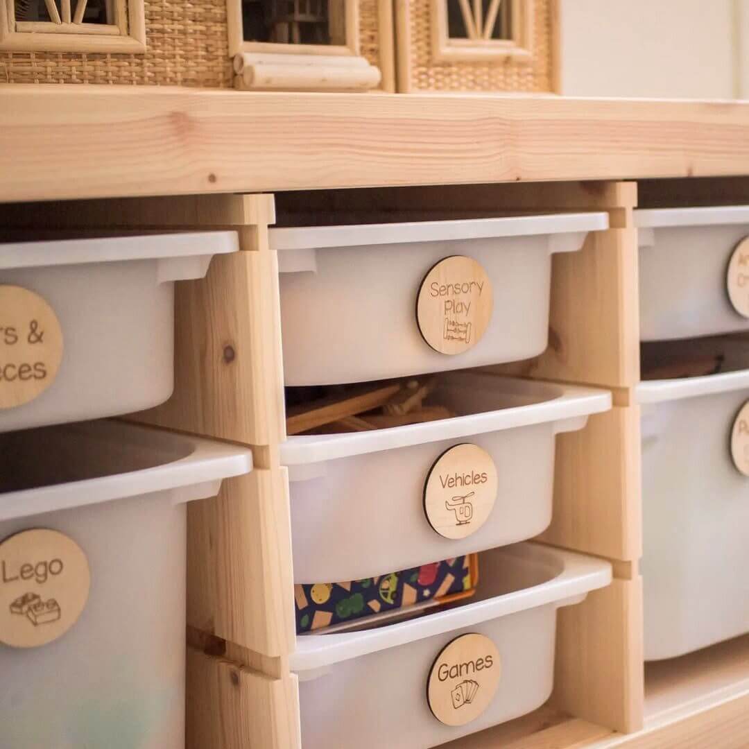 Wooden Toy Storage Tags | Perfect for IKEA Trofast Tubs