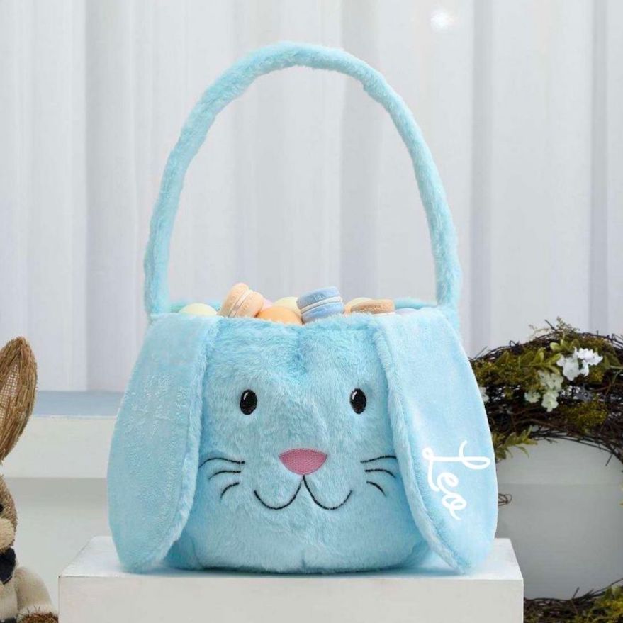 Personalised Easter Basket Blue | Easter Hunt Basket Australia - Lulu Babe