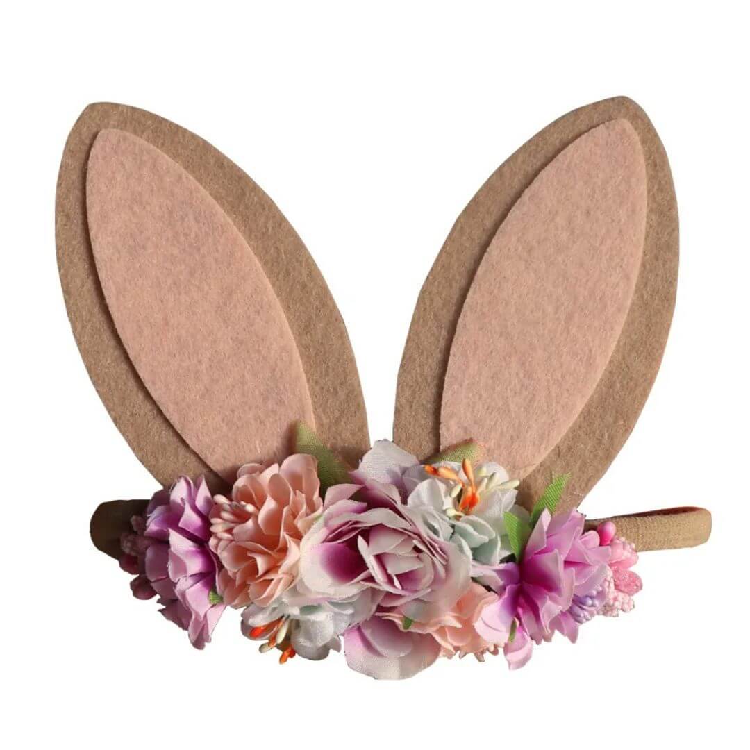 Floral Bunny Easter Headband