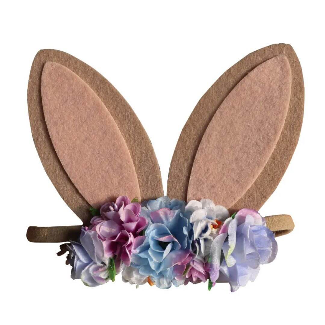Floral Bunny Easter Headband