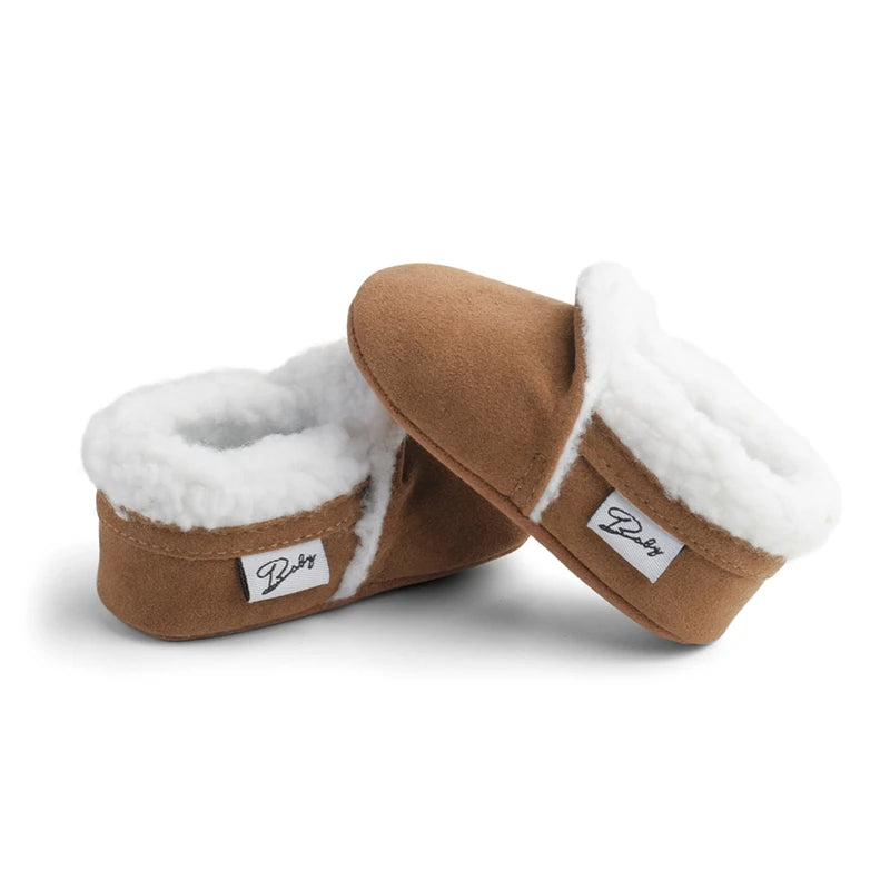 Brown baby moccs