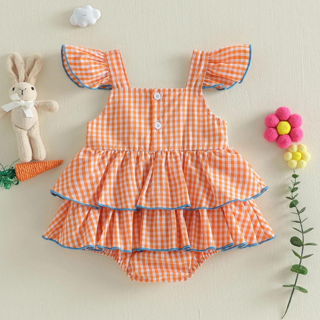 Gingham Bunnies Romper