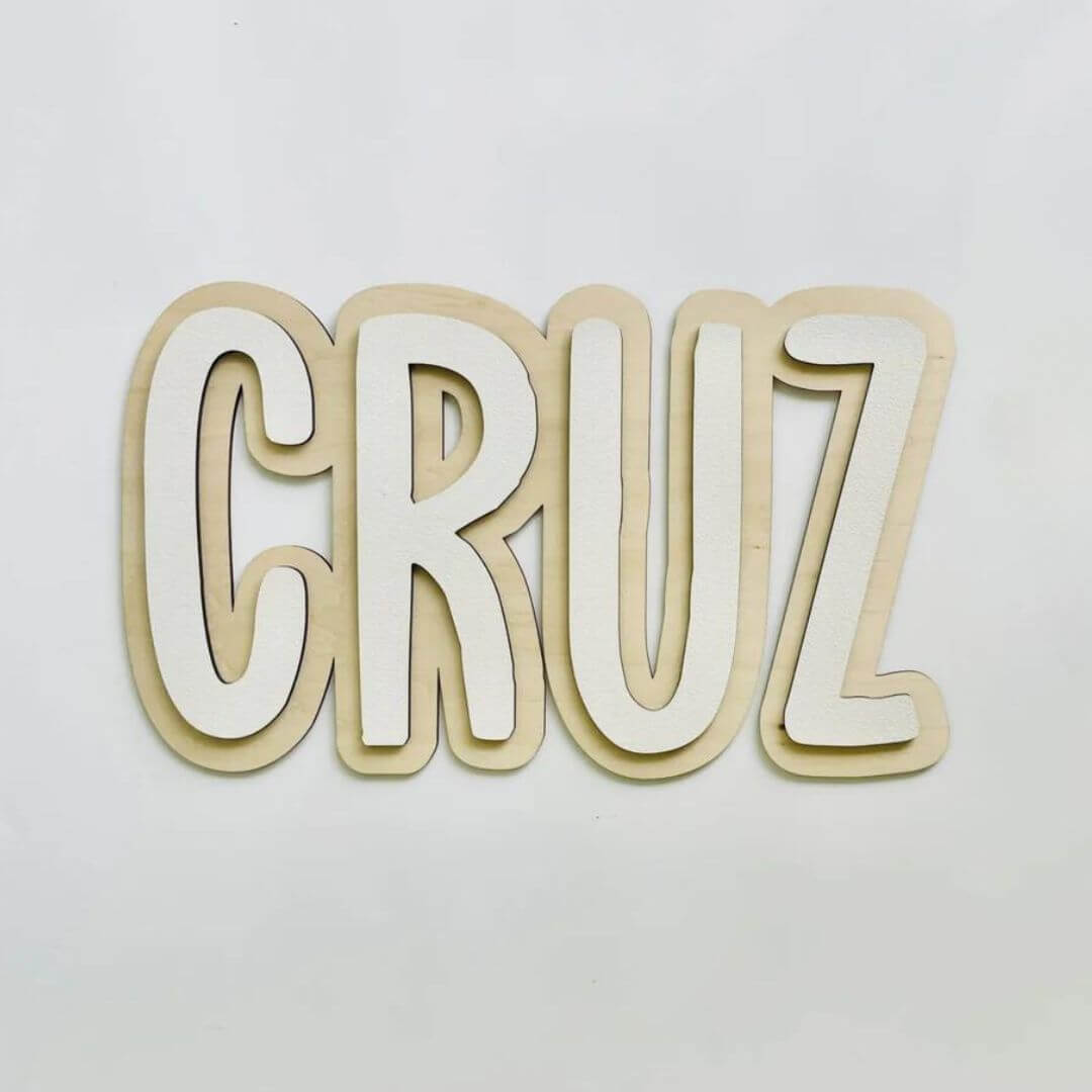 Personalised 3D Layered Name Sign (in 30cm, 50cm, 80cm & 100cm)