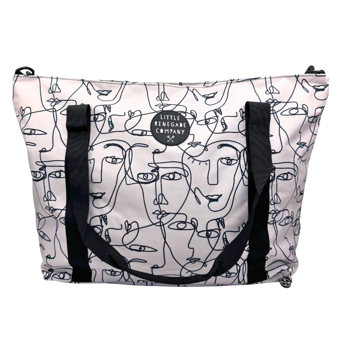 Abstract line art tote bag by Little Renegade Company