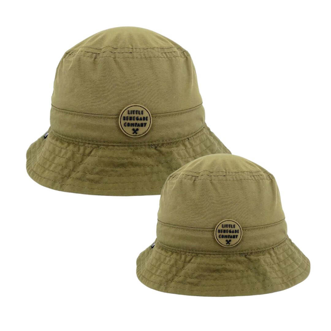 Daddy & Me Matching Bucket Hats in olive | Little Renegade Company UPF50+