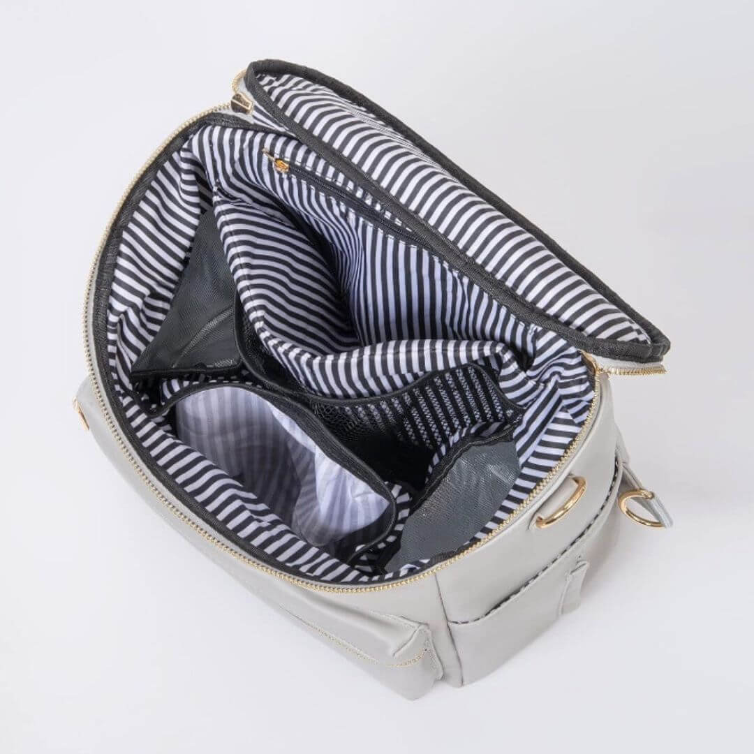 Mila Nappy Backpack | Stylish & Practical Faux Leather Baby Bag - Lulu Babe