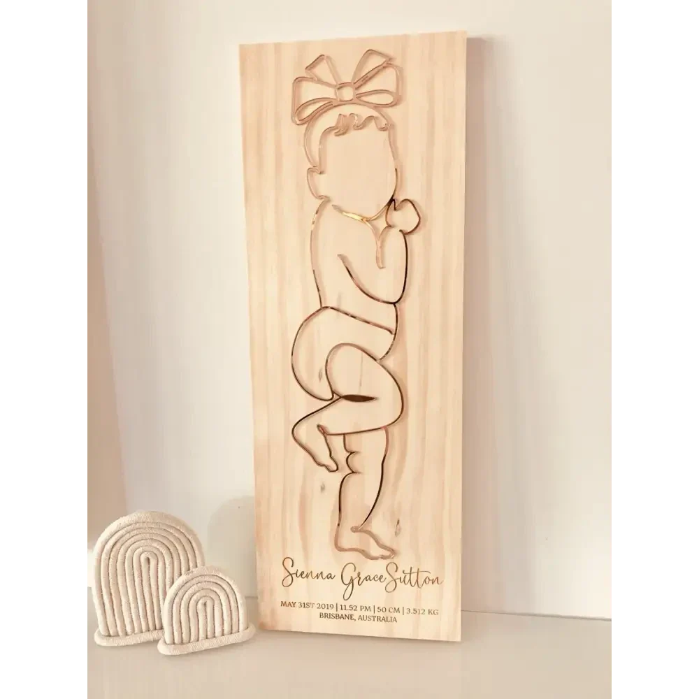 Personalised Baby Birth Plaque