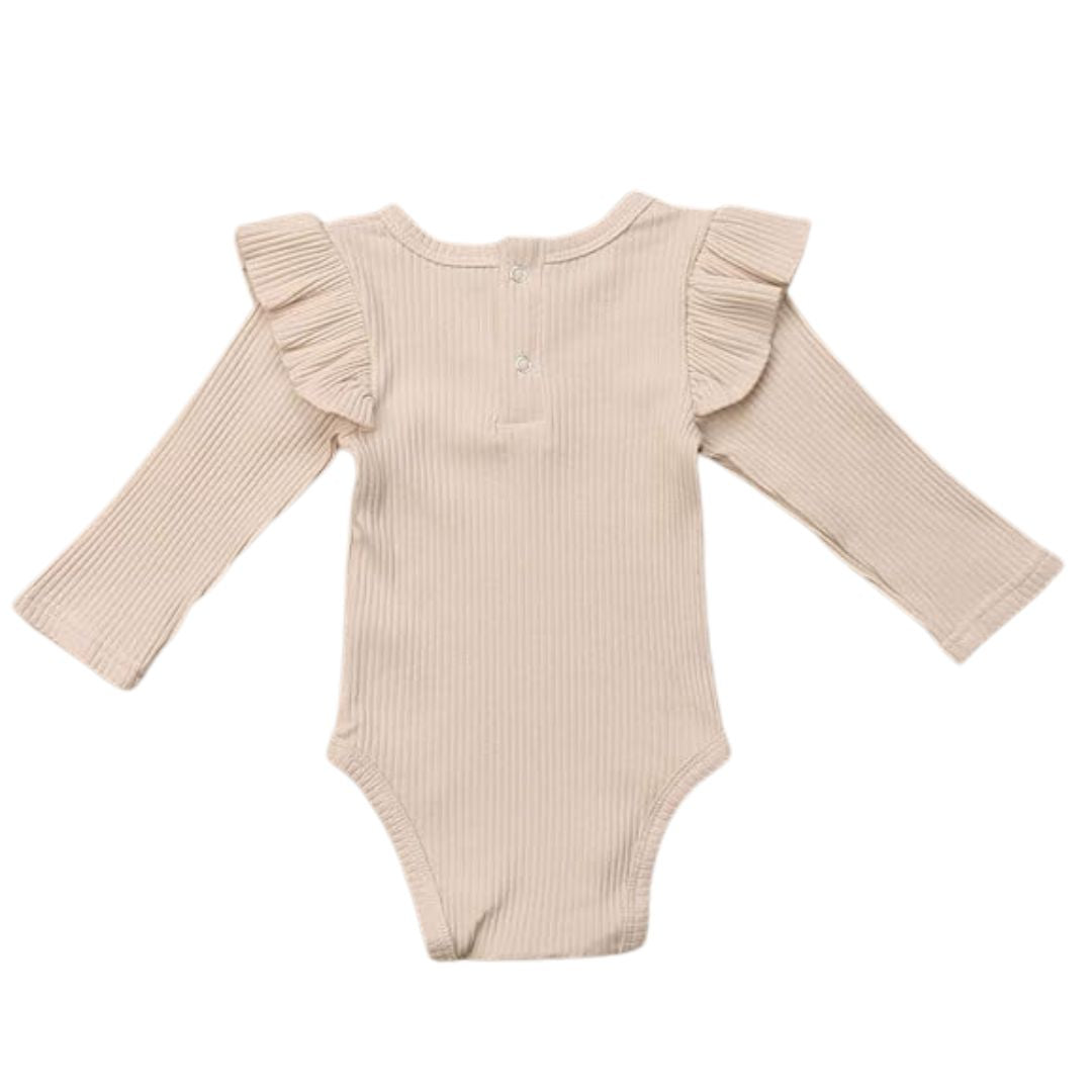 Ribbed Flutter Bodysuit