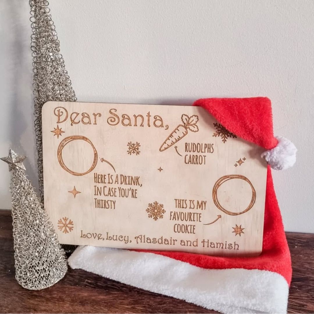 Personalised Wooden Santa Tray