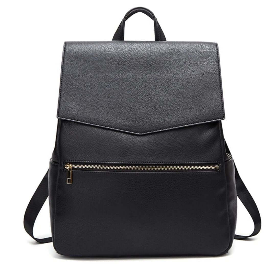 Soho nappy backpack in black vegan leather