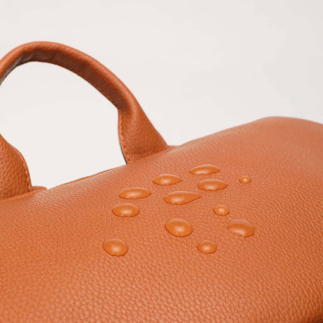 Waterproof vegan leather nappy bag