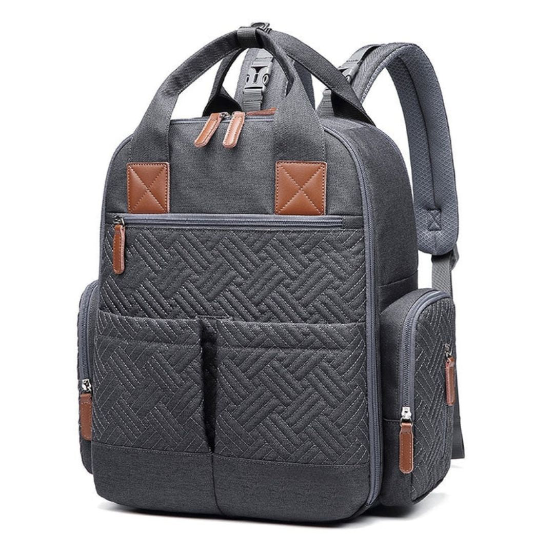 Urban Nappy Backpack in dark grey - Stylish and Functional Baby Bag - Lulu Babe