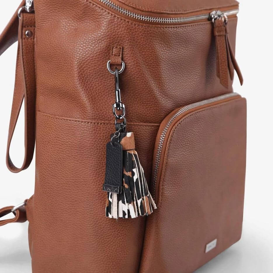 VANCHI Frankie Nappy Backpack Tan | Vegan Leather