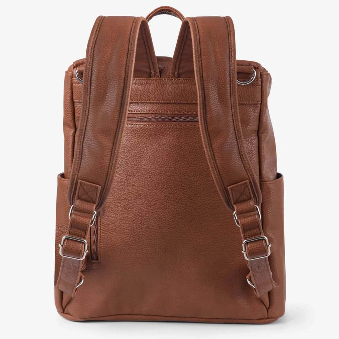 VANCHI Frankie Nappy Backpack Tan | Vegan Leather