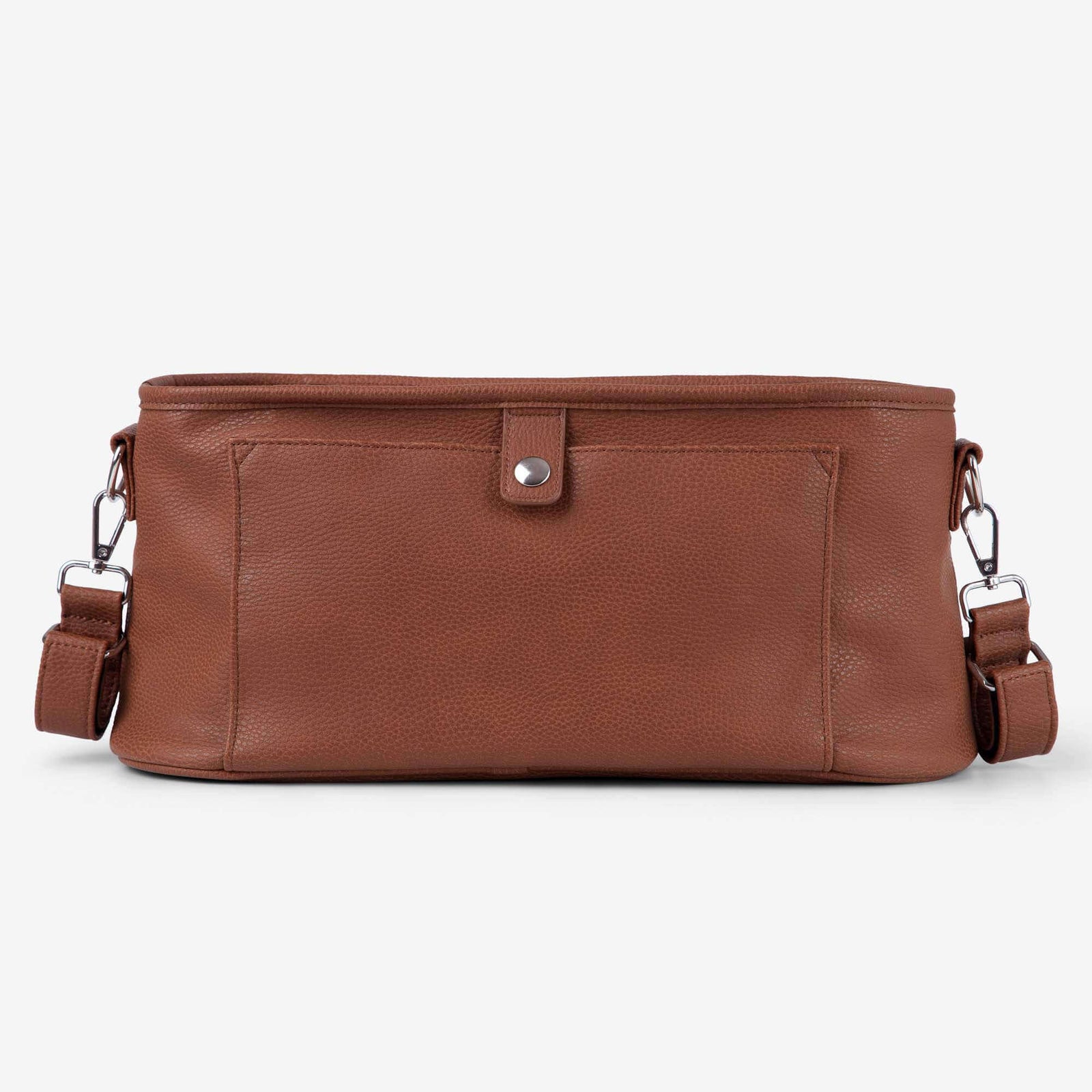 VANCHI Pram Caddy Tan | Stroller Organiser with Free Pram Clips