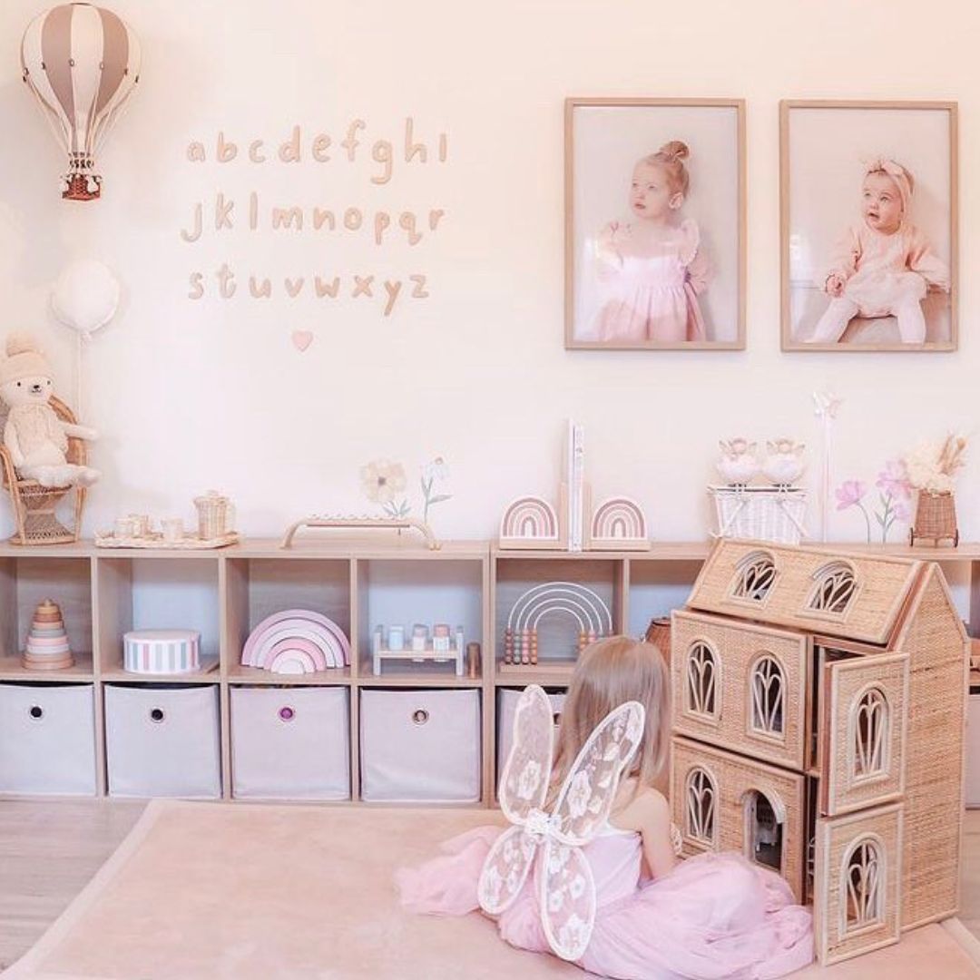 Wooden Alphabet Wall Decals