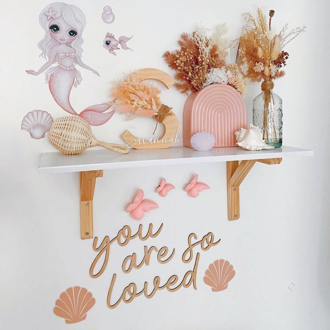 "You are so loved" Wooden Wall Script for nursery