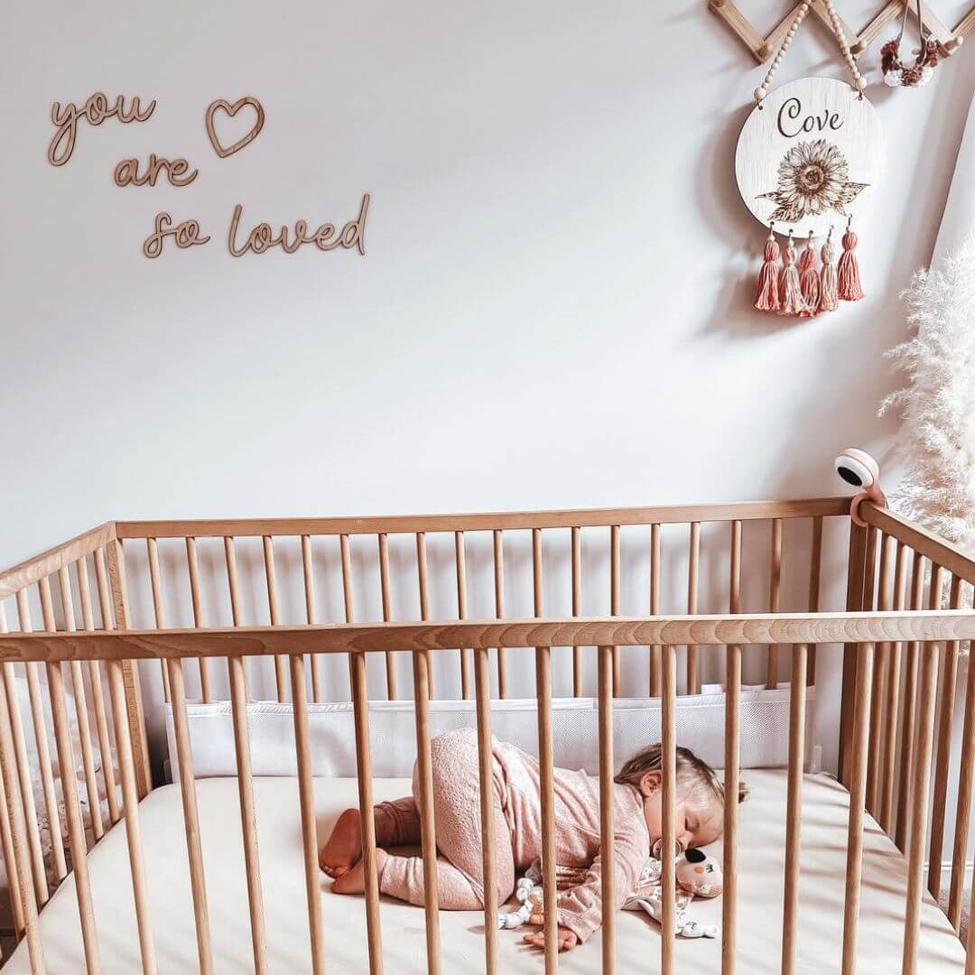 "You are so loved" Wooden Wall Script for nursery