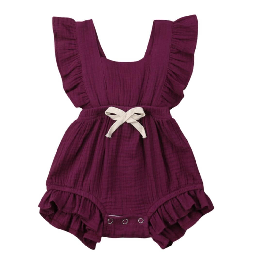 Willow Ruffle Baby Romper | Cute Baby Girl Onesie - Lulu Babe
