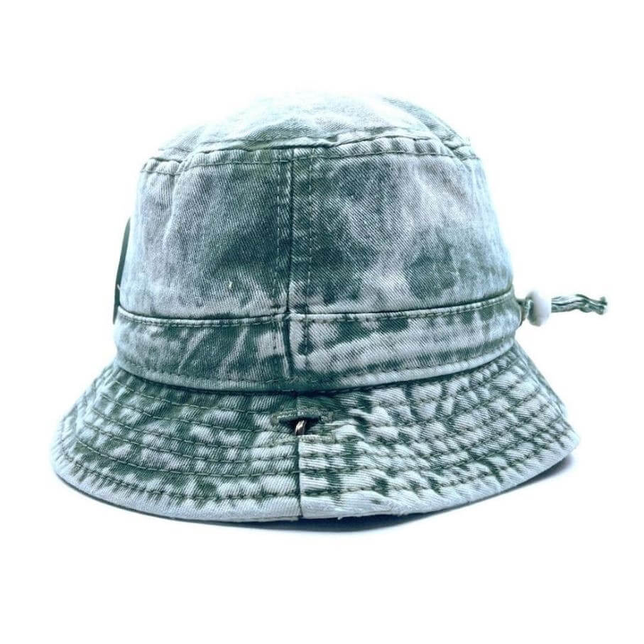 Green denim bucket hat by Little Renegade Company