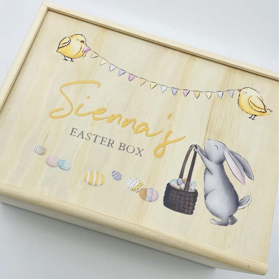 Personalised Easter Wooden Keepsake Box